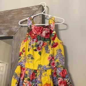 Beautiful yellow Ralph Lauren girls dress size 8. New with tags.